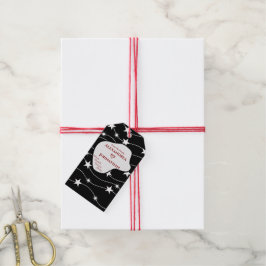 Etiquetas Para Regalos Blanco Negro Moderno Elegante Personalizado