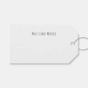 Etiquetas Para Regalos Blanco Negro Sencillo Elegante Casual Propio Nombr