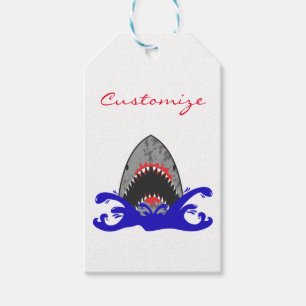 Etiquetas Para Regalos Bloody Shark Jaws Thunder_Cove