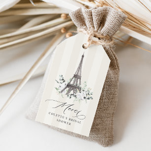 Etiquetas Para Regalos Bloom de París Favor De La Ducha Bridal De La To