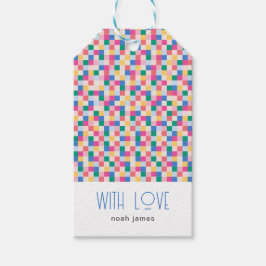 Etiquetas Para Regalos Bloques multicolores de reproducción