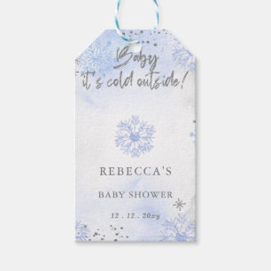 Etiquetas Para Regalos Blue Baby it Cold Outside Winter Baby Shower