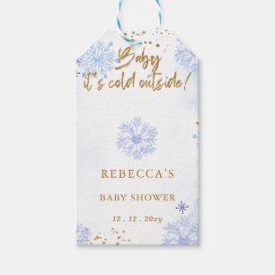 Etiquetas Para Regalos Blue Baby it Cold Outside Winter Baby Shower
