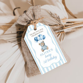 Etiquetas Para Regalos Blue Balloons Teddy Bear Birthday Gift Tag
