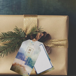 Etiquetas Para Regalos Blue Be Merry Holiday