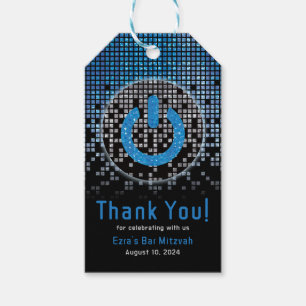 Etiquetas Para Regalos Blue Black Video Game Gamer Bar Mitzvah