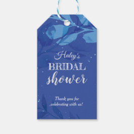 Etiquetas Para Regalos Blue Botanical Bridal Shower
