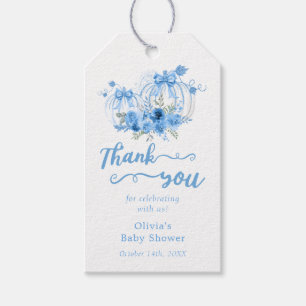 Etiquetas Para Regalos Blue Bow Boy Baby Shower Gracias