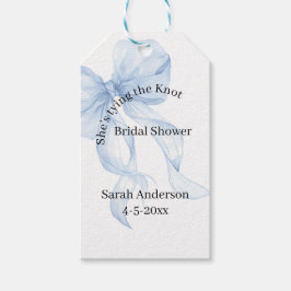 Etiquetas Para Regalos Blue Bow Bridal Shower