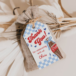 Etiquetas Para Regalos Blue Bow She's Ready to Pop Baby Shower