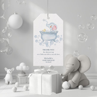 Etiquetas Para Regalos Blue Bubble Bath Animal Baby Shower