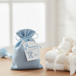 Etiquetas Para Regalos Blue Elephant Baby Shower Thank You Tag