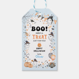 Etiquetas Para Regalos Blue Ghost Happy Halloween Boy Birday Party