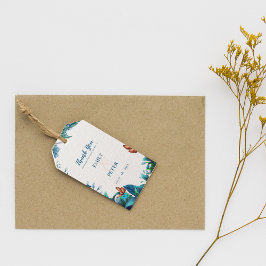 Etiquetas Para Regalos Blue Green Botanical Butterfly Wedding Favor