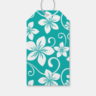 ETIQUETAS PARA REGALOS BLUE HAWAII (VERDE AZULADO)