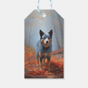 Etiquetas Para Regalos Blue Heeler en otoño se inspira en las hojas de ot