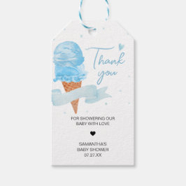 Etiquetas Para Regalos Blue Here s the Scoop Baby Shower Favor Tags