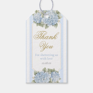 Etiquetas Para Regalos Blue Hydrangea Baby Shower