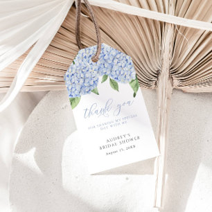 Etiquetas Para Regalos Blue Hydrangea Gracias A La Ducha Bridal Personali
