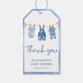 Etiquetas Para Regalos Blue Jean Baby Denim Modern Baby Shower Gracias
