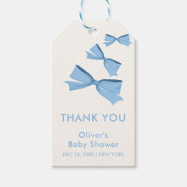 Etiquetas Para Regalos Blue Little Flow Boy Baby Shower