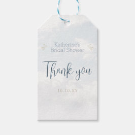 Etiquetas Para Regalos Blue On Cloud Nueve Elegante Ducha Bridal Gracias