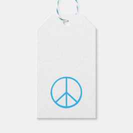 Etiquetas Para Regalos Blue Peace Sign Modern Retro Fun
