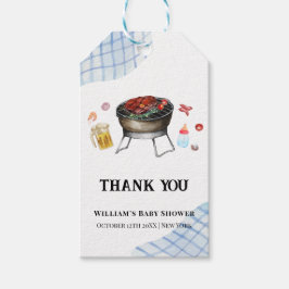 Etiquetas Para Regalos Blue Plaid Retro Country Baby Q Baby Shower