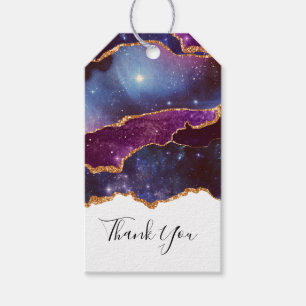Etiquetas Para Regalos Blue & Purple Space & Stars Modernate Agate Gracia