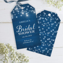 Blue Rustic Wood Mason Jars Lights Brights Shower