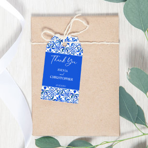 Etiquetas Para Regalos Blue Talavera Baldosas de España favor de la boda