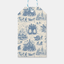 Etiquetas Para Regalos Blue Winter Toile Chinoiserie