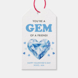 Etiquetas Para Regalos Blue You’re a Gem of a Friend Valentine Gift Tag