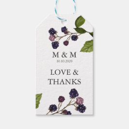 Etiquetas Para Regalos Blueberry | Monograma Boda Gracias Por Favor
