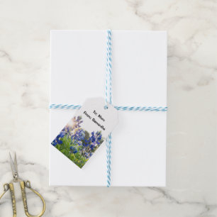 Etiquetas Para Regalos Bluebonnets Flores Flores Azul Floral Bonito Elega