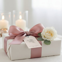 Etiquetas Para Regalos Blush Pink Monogram Wedding Favor Tag