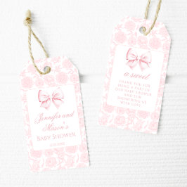 Etiquetas Para Regalos Boca rosa suave florida bebé ducha gracias