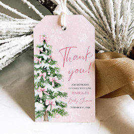 Etiquetas Para Regalos Bocas rosadas bebé está frío fuera de Baby Shower