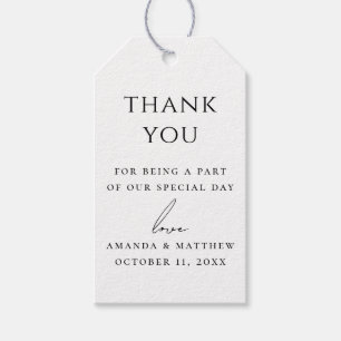 Etiquetas Para Regalos Boda Agradecimiento   Favor Minimalista Elegante y