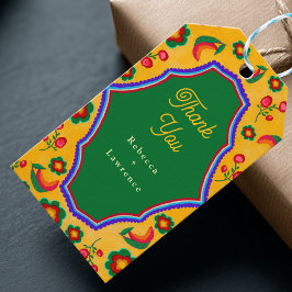 Etiquetas Para Regalos Boda amarilla mexicana