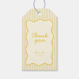 Etiquetas Para Regalos Boda amarillo de mantequilla moderna