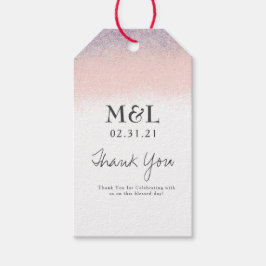 Etiquetas Para Regalos Boda amigable con el eco Ombre Purpurina morado ro