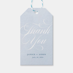 Etiquetas Para Regalos Boda Blue Watercolor Encantador Cloudscape