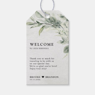 Etiquetas Para Regalos Boda Botánico Minimalista de Eucalipto Verde Sage