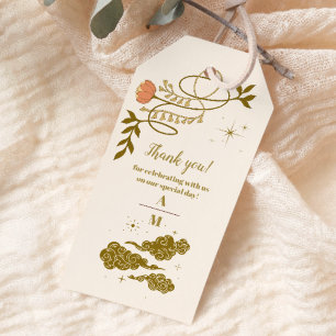Etiquetas Para Regalos Boda botánico místico vintage Gold