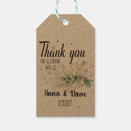 Etiquetas Para Regalos Boda Botánico Personalizado Gracias Por Favor