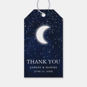 Etiquetas Para Regalos Boda celeste Sky Moon Stars Gracias