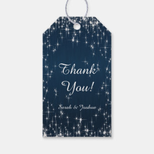 Etiquetas Para Regalos Boda con encanto de Star Struck Azul marino