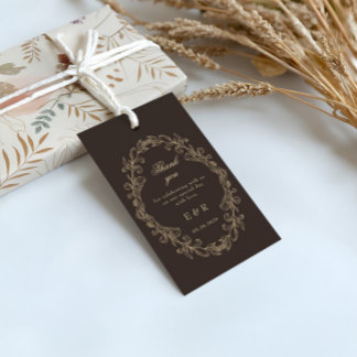 Etiquetas Para Regalos Boda con marco barroco romántico ornamentado