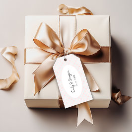 Etiquetas Para Regalos Boda con patrón de tablero de ajedrez pintado de r